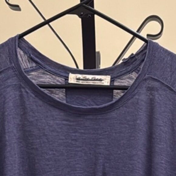 We The Free x Wilt Blue Scoop-Neck Tunic | Size Small | Asymmetrical Hem | Made - Picture 2 of 11